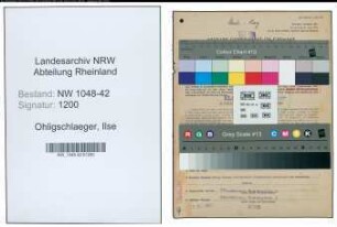 Entnazifizierung Ilse Ohligschlaeger , geb. 21.05.1905 ()