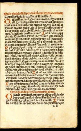 Ordo divini officii per circulum anni.