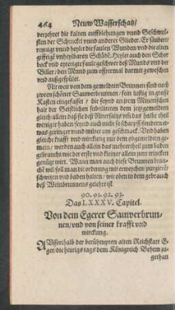 Das LXXXV. Capitel.