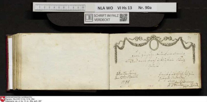 Stammbuch des Ernst Philipp Ludwig Zellmann (1763-1795) aus
                           Braunschweig