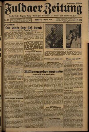 Ausgabe vom Mittwoch, den 08. April 1936.