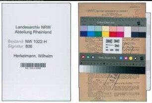 Entnazifizierung Wilhelm Herkelmann , geb. 24.06.1893 (Riemendreher)