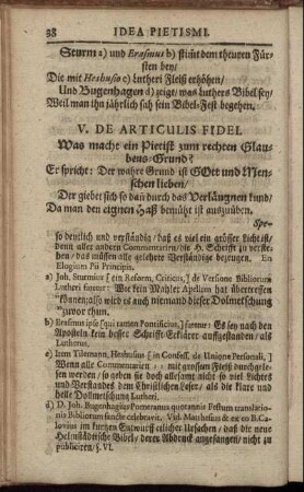 V. De Articulis Fidei.
