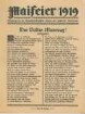 Maifeier 1919 - Festzeitung für die Sozialdemokratischen Vereine des württemb. Unterlandes