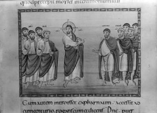 Codex Egberti — Christus und der Hauptmann von Kapharnaum, Folio 22recto