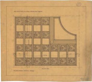 Pfann, Paul; Paris (Frankreich); Welt-Ausstellung - Deckenabwicklung