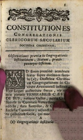Constitutiones Congregationis Clericorum Secularium ...