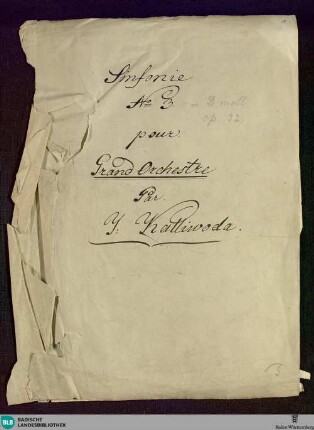 2 Symphonies - Don Mus.Ms. 891 : orch