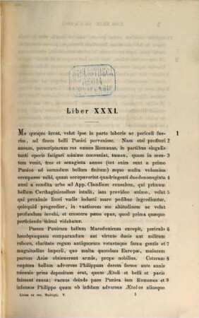 Titi Livii historiarum Romanarum libri qui supersunt, 3,1. Libros a tricesimo primo ad tricesimum quintum continens