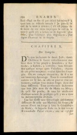 Chapitre X. Des Evangiles