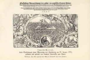 Lippolds Portrait, sowie Darstellungen seiner Marterung und Hinrichtung am 28. Januar 1573