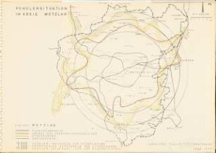 Denkschrift zum Flächennutzungsplan Wetzlar, April 1957: Pendlersituation 1:125000