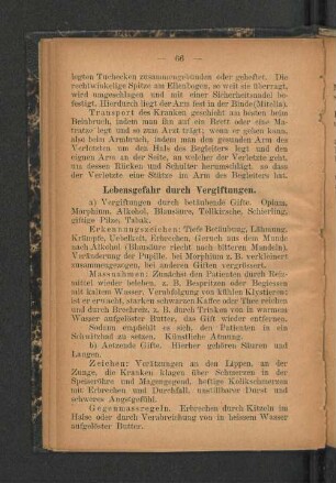 Lebensgefahr durch Vergiftungen.