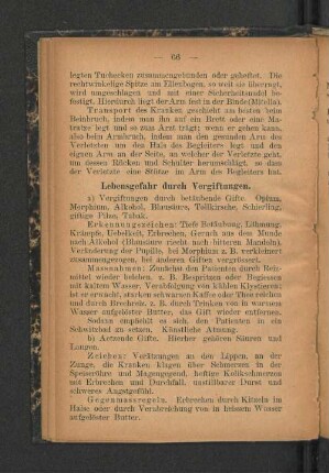Lebensgefahr durch Vergiftungen.