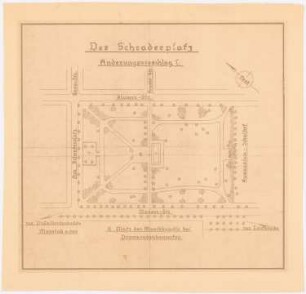 Schraderplatz, Stolp: Grundriss des Platzes - Änderungsvorschlag I 1:500