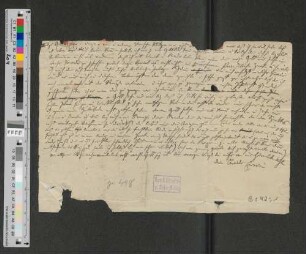 Brief an Otto Speckter