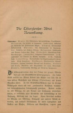 Die Cisterzienser-Abtei Neuenkamp
