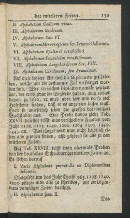 [Fortsetzung] Von einigen Lateinischen Alphabeten der mittleren Zeiten