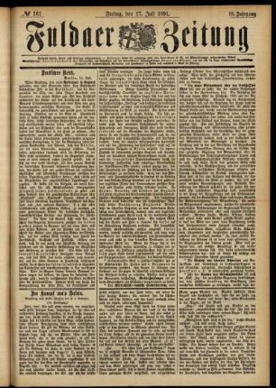 Ausgabe vom Freitag, den 17. Juli 1891.