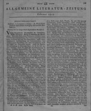 Howship, J.: Practical observations in surgery and morbid anatomy. London: Longman 1816 (Beschluss der im vorigen Stück abgebrochenen Recension.)