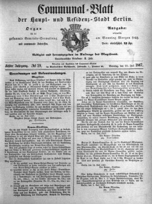 1867,29: No. 29, 21. Juli 1867