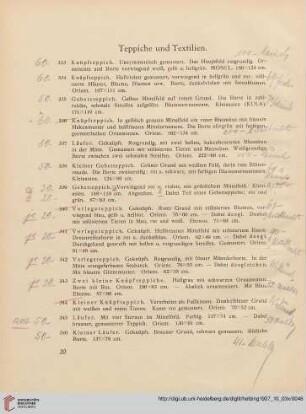 Teppiche und Textilien (Nr. 333-357)