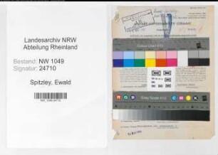 Entnazifizierung Ewald Spitzley , geb. 06.09.1909 (Autoschlosser)