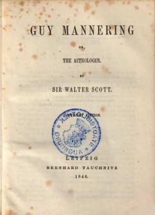 Works, [4].. Guy Mannering