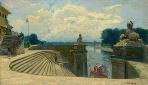 Treppe am Wasserpalais in Pillnitz