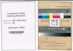 Entnazifizierung Alfred Ostermann , geb. 17.06.1897 (Lehrer)
