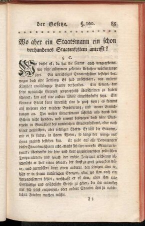 Wo aber ein Staatsmann ein schon vorhandenes Staatensystem antrifft? - Verfolg des vorigen vom Völkerrechte.