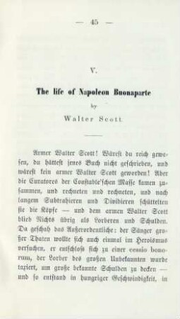 V. The life of Napoleon Buonaparte