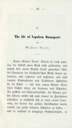 V. The life of Napoleon Buonaparte
