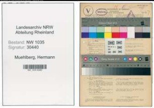 Entnazifizierung Hermann Muehlberg , geb. 13.02.1906 (Steiger)