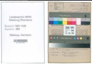 Entnazifizierung Hermann Niehaus , geb. 12.02.1906 (Stellmachermeister)