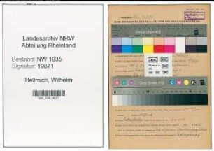 Entnazifizierung Wilhelm Hellmich , geb. 20.03.1886 (Telefonmeister)