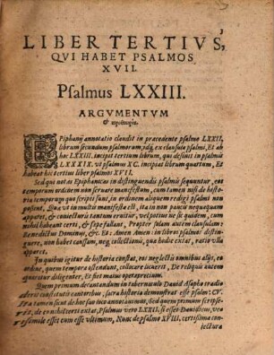 Libri Psalmorum Paraphrasis Latina : Quae Oratione Soluta Breviter Exponit Sententias Singulorum, Ex Optimorum interpretum veterum & recentiorum rationibus, 3