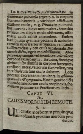 Caput VI. De Causis Morborum Remotis