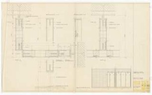 Hochschulbibliothek, Karlsruhe Neubau: WC-Trennwände EG.- 6.OG, 1:20, 1:1