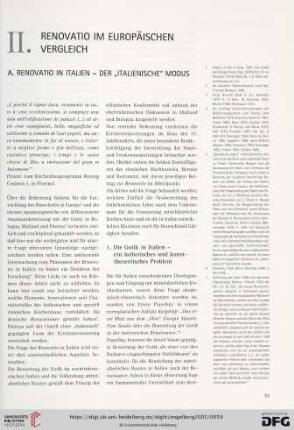 II. Renovatio im europäischen Vergleich