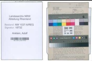 Entnazifizierung Adolf Anklam , geb. 05.11.1889 (Obersteuersekretaer)