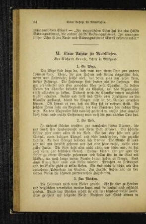 Kleine Aufsätze für Mittelklassen