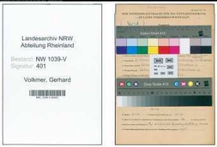 Entnazifizierung Gerhard Volkmer , geb. 22.02.1912 (Schlosser)