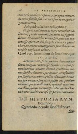 De Historiarum locatione.