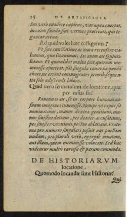 De Historiarum locatione.