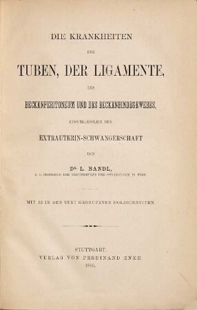 Die Krankheiten der Tuben, der Ligamente, des Beckenperitoneum und des Beckenbindegewebes, einschließlich der Extrauterin-Schwangerschaft