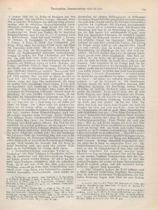 114-118 [Rezension] Baumann, Eberhard, Stark in Gott. Sieben Kriegspredigten