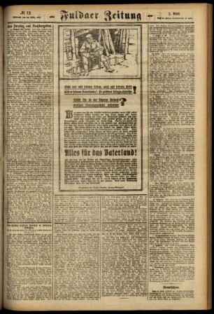 Zweite Ausgabe vom Mittwoch, den 28. März 1917.