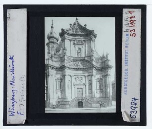 Würzburg, Kollegiatstift Neumünster : Fassade der Kirche