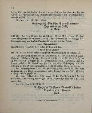 32. Ministerial-Bekanntmachung, das Ausschreiben eines ordentlichen Versicherungsbeitrags zur Landes-Brandversicherungsanstalt betreffend